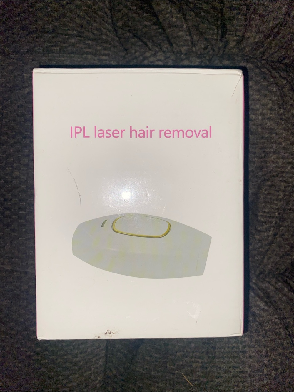 IPL Laser Hair Removal Device - White with Pink Text
